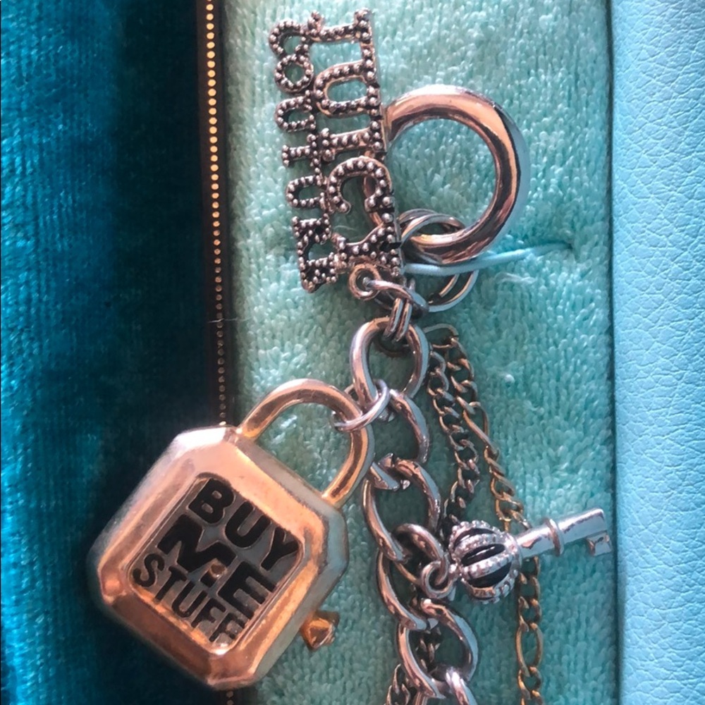 Vintage Juicy Couture Lock & Key Charm Bracelet